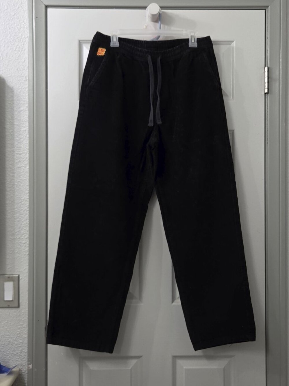 Empyre Black Corduroy Tie Front Pants